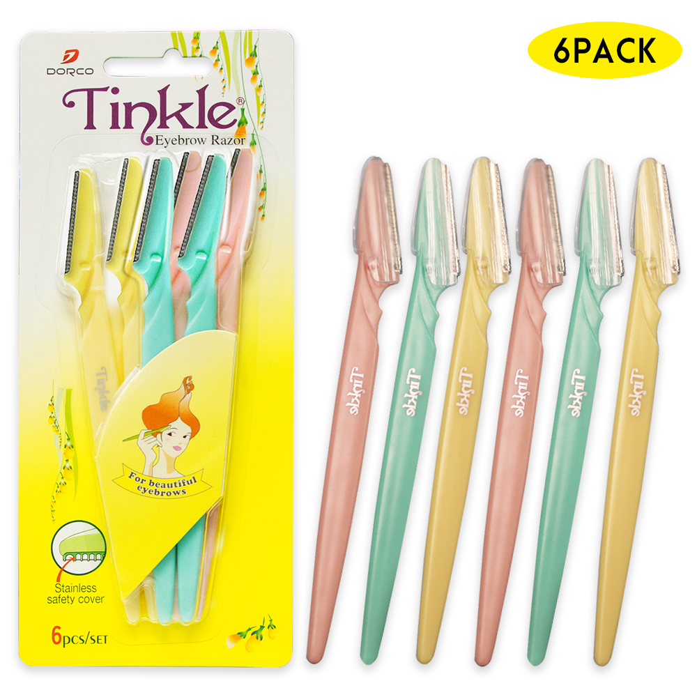 Dorco Tinkle Eyebrow Razor, 6 PCS