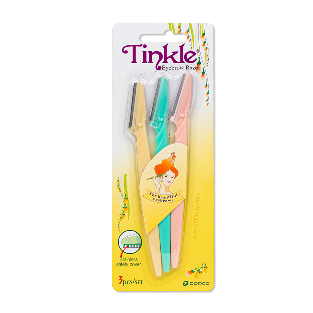 Dorco Tinkle Eyebrow Razor, 3 PCS