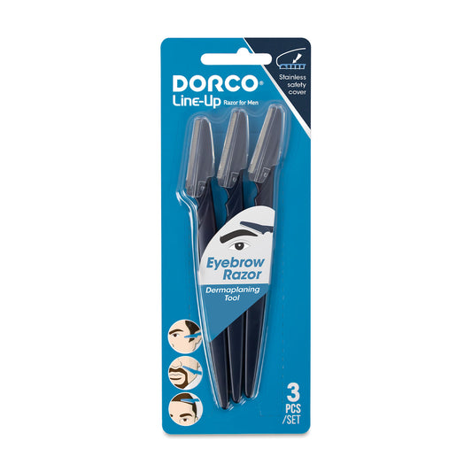 Dorco Line-up Eyebrow Razor for Men , 3 PCS