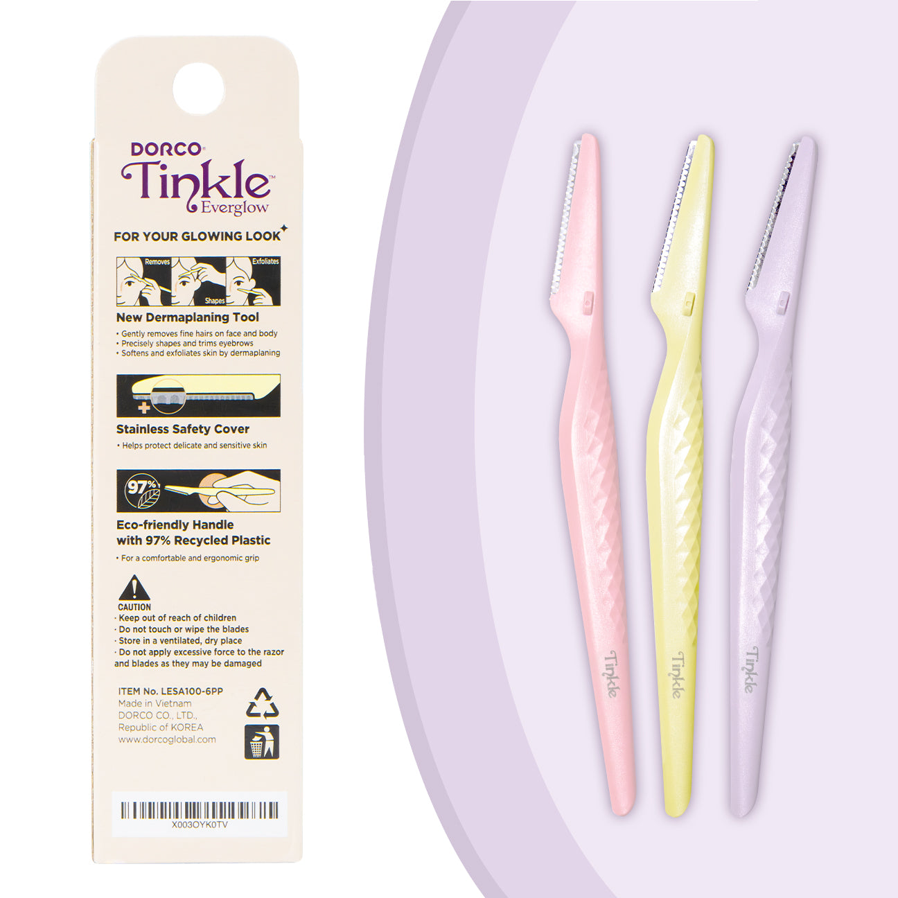 Tinkle 2 Everglow - The Dermaplanning Tool (3 blades)