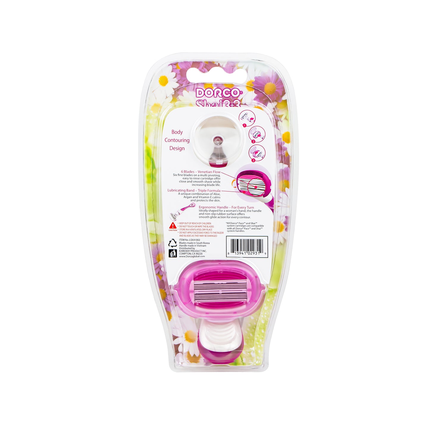 Dorco Shai 3+3- Six Blade Razor Shaving System