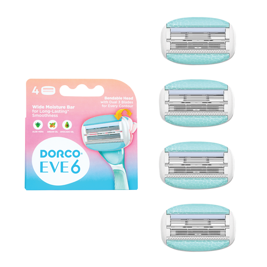 Dorco EVE 6 Razor Cartridges, 4 Refills