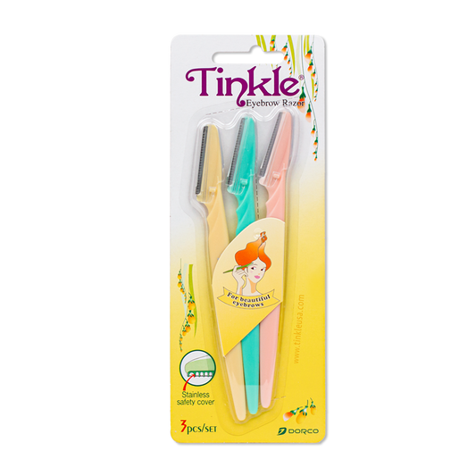 Dorco Tinkle Eyebrow Razor, 3 PCS